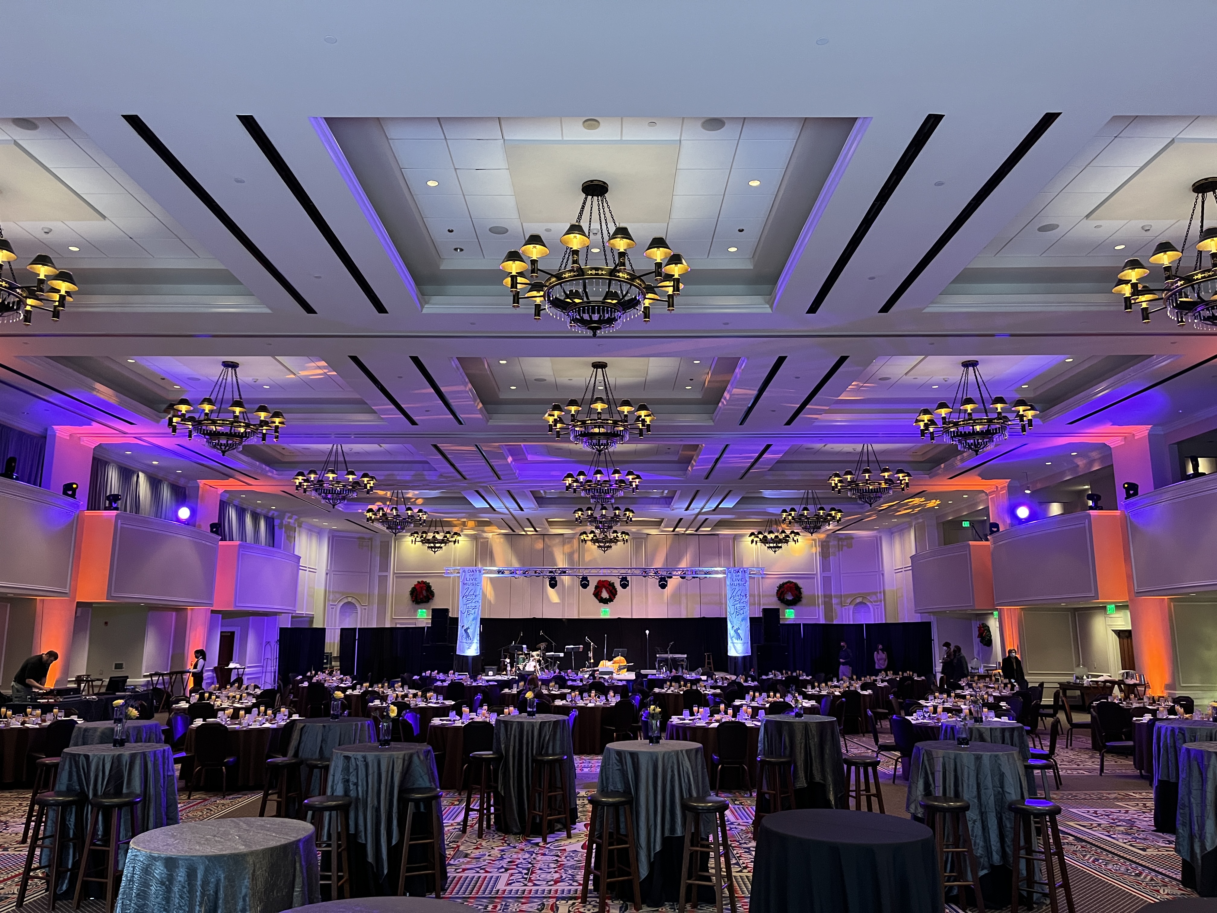 Ballroom uplighting rental, Williamsburg, VA